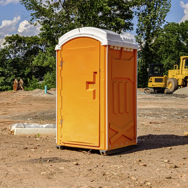 how often are the portable restrooms cleaned and serviced during a rental period in Simpson LA